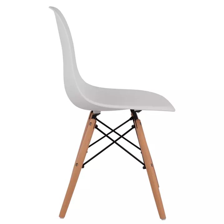 DINING CHAIR 2PCS TWIST HM8460.21 WHITE PP--BEECH WOOD 46x50x82Hcm.