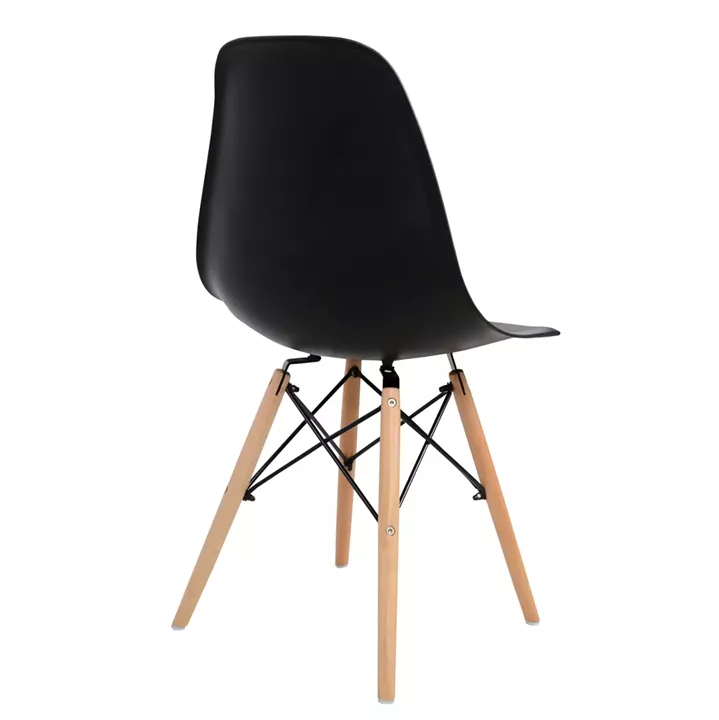 DINING CHAIR 2PCS TWIST HM8460.22 BLACK PP--BEECH WOOD 46x50x82Hcm.
