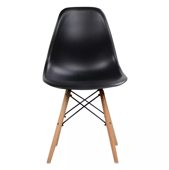 DINING CHAIR 2PCS TWIST HM8460.22 BLACK PP--BEECH WOOD 46x50x82Hcm.