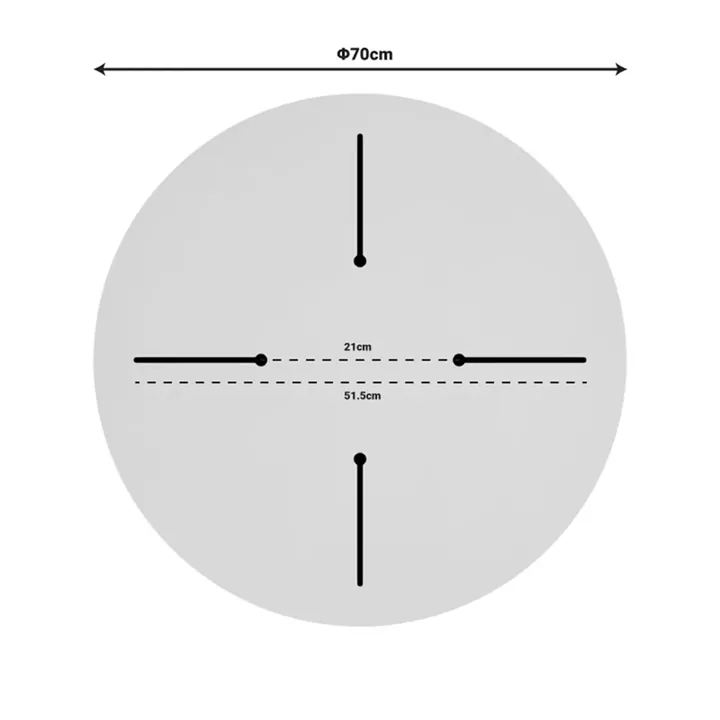 Επιφάνεια τραπεζιού Sizzle pakoworld Werzalit ανθρακί cement Φ70εκ πάχους 25mm