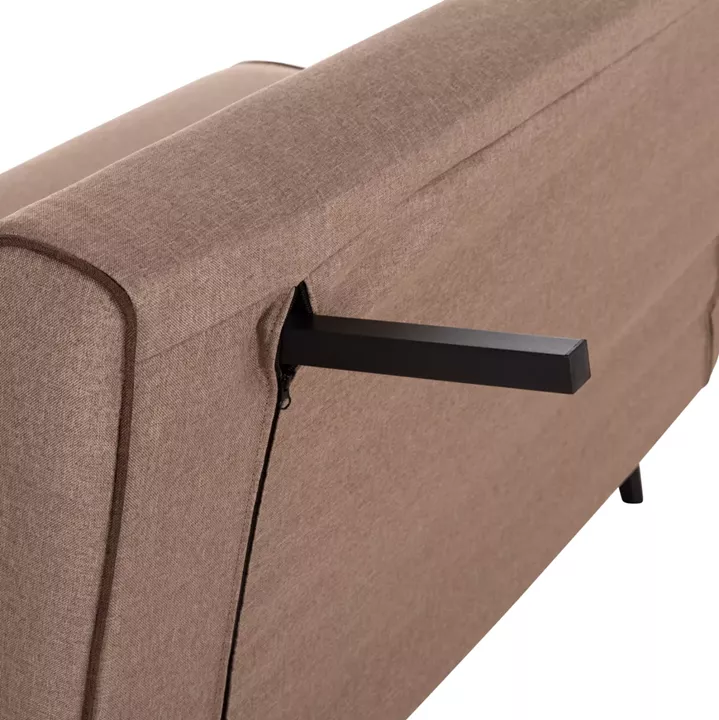 SOFABED FOR 2 PEOPLE ASMA HM3077.07 FABRIC IN DARK BEIGE 143x78x84Hcm.