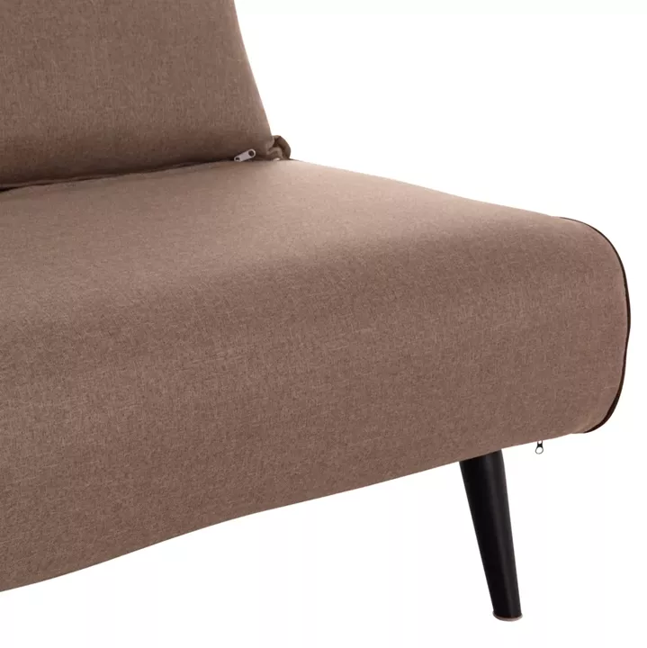 SOFABED FOR 2 PEOPLE ASMA HM3077.07 FABRIC IN DARK BEIGE 143x78x84Hcm.