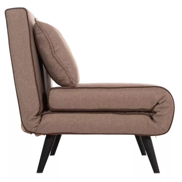 SOFABED FOR 2 PEOPLE ASMA HM3077.07 FABRIC IN DARK BEIGE 143x78x84Hcm.