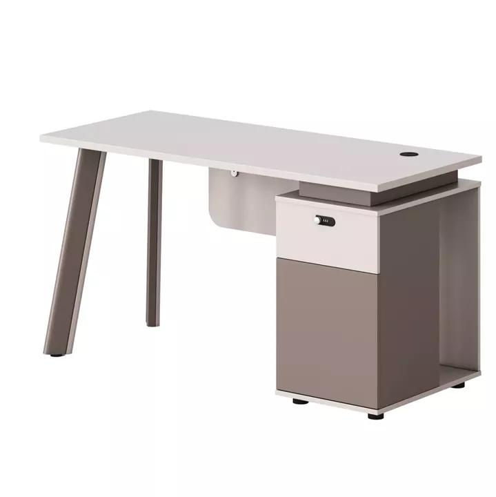 ΓΡΑΦΕΙΟ ΜΕ ΔΕΞΙ ΝΤΟΥΛΑΠΙ NEWLINE HM18273R ΜΕΛΑΜΙΝΗ ΕΚΡΟΥ-ΑΝΟΙΧΤΟ ΚΑΦΕ 120x60x75Υεκ