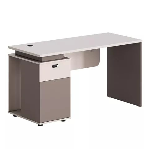 ΓΡΑΦΕΙΟ ΜΕ ΑΡΙΣΤΕΡΟ ΝΤΟΥΛΑΠΙ NEWLINE HM18274L ΜΕΛΑΜΙΝΗ ΕΚΡΟΥ-ΑΝΟΙΧΤΟ ΚΑΦΕ 120x60x75Υ