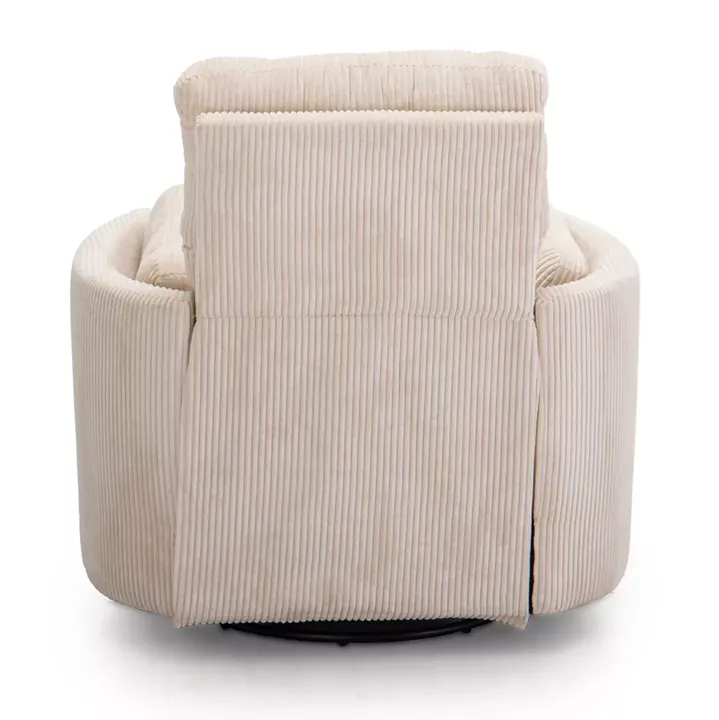 ARMCHAIR RELAX/BREASTFEEDING VELMORA HM3300.03 BEIGE STRIPED FABRIC 93x102x106.5Hcm.
