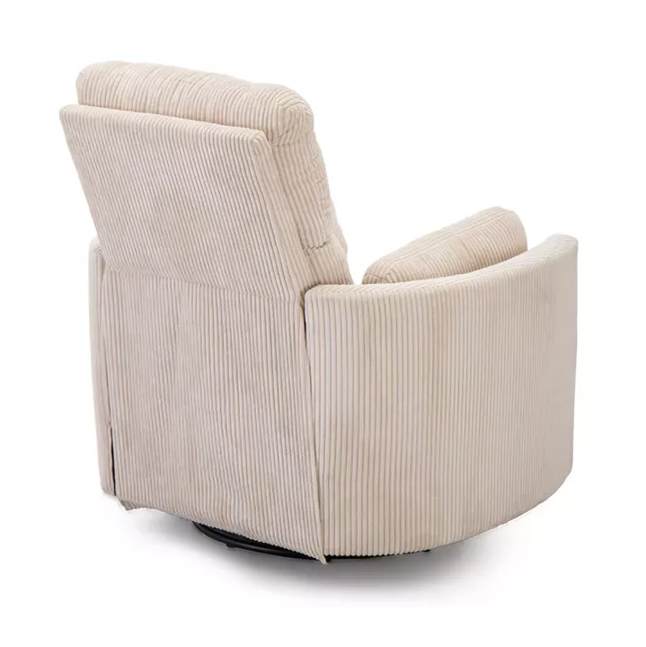 ARMCHAIR RELAX/BREASTFEEDING VELMORA HM3300.03 BEIGE STRIPED FABRIC 93x102x106.5Hcm.