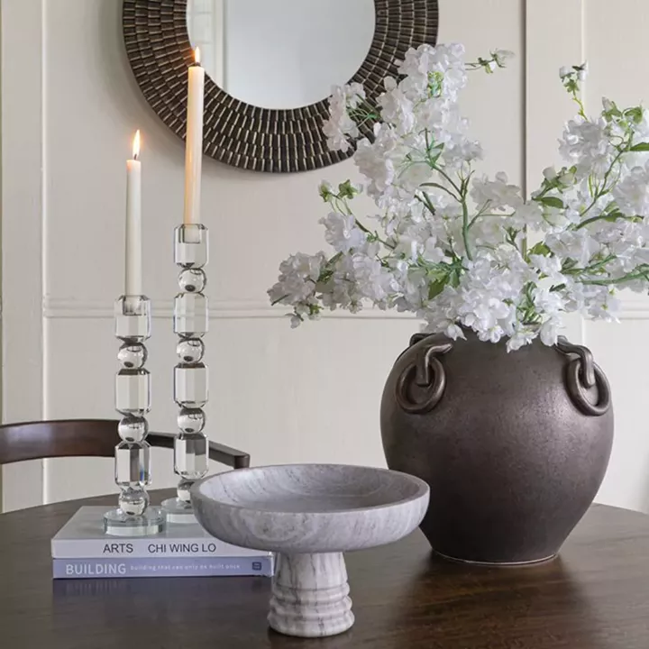 Artekko Candia Μπρονζέ Κεραμικό Βάζο (29x29x31)cm