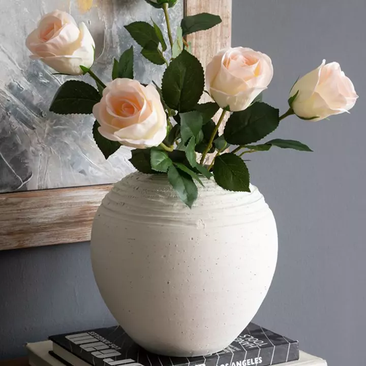 Artekko Antique Λευκό Κεραμικό Βάζο (23.2x23.2x22.2)cm