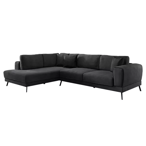CORNER SOFABED (LEFT) ZENORA HM3337.01L DARK GREY FABRIC 304x212x80Hcm
