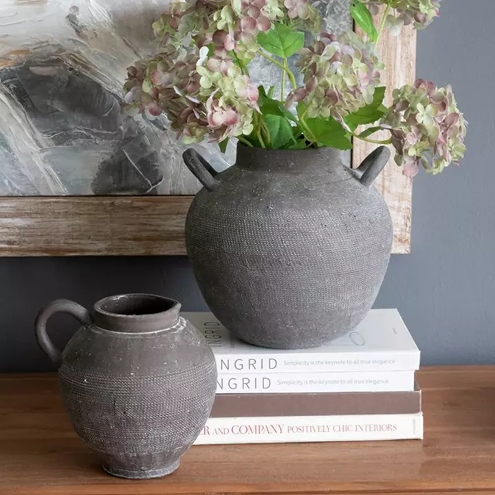 Artekko Antique Κεραμικό Βάζο σε Μαύρη Πατίνα (20.3x17.2x19.2)cm