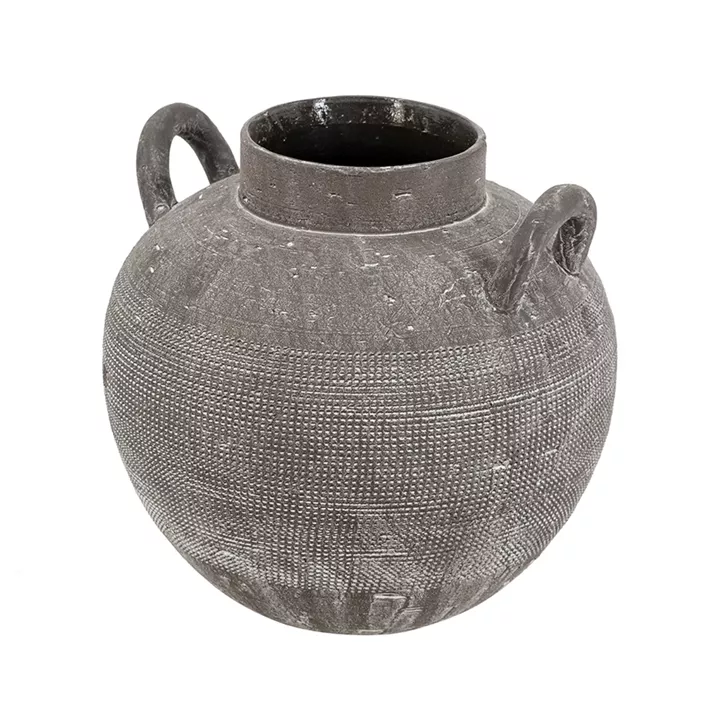 Artekko Antique Κεραμικό Βάζο σε Μαύρη Πατίνα (24.2x24.2x23.5)cm