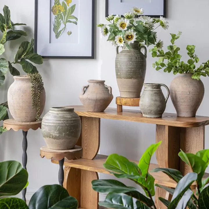 Artekko Antique Βάζο από Τερακότα (27x27x33)cm