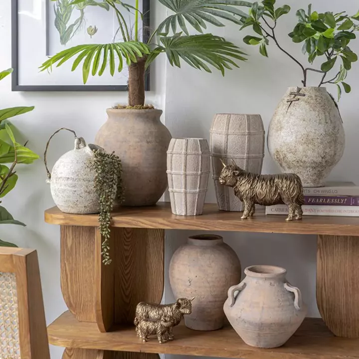 Artekko Antique Βάζο από Τερακότα (24x24x28)cm