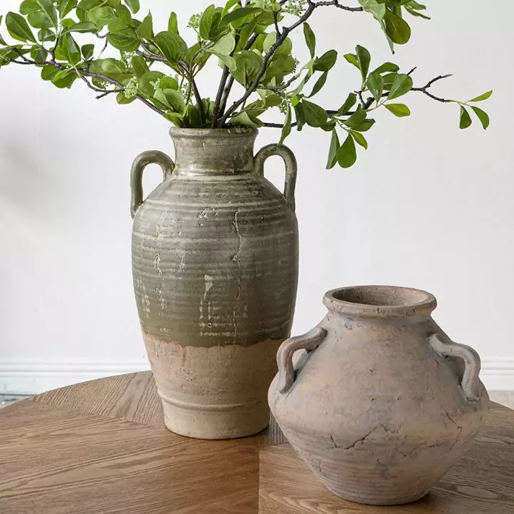 Artekko Antique Βάζο από Τερακότα (25x25x22.5)cm