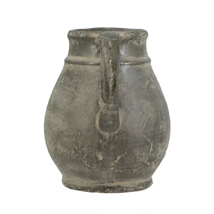 Artekko Antique Βάζο από Τερακότα σε Πράσινη με Μπεζ Αποχρώση (25x25x22.5)cm