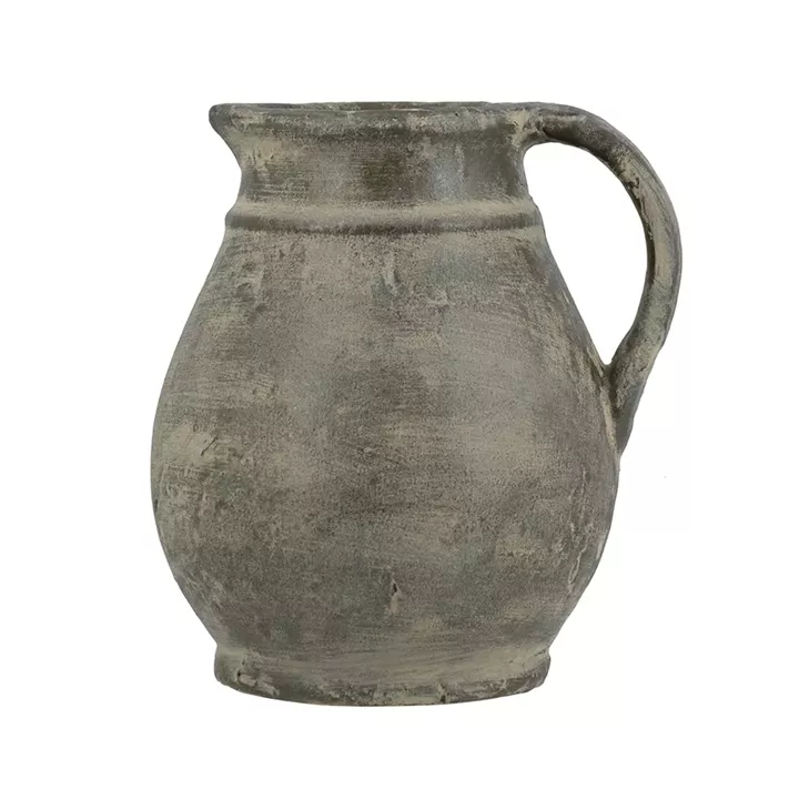 Artekko Antique Βάζο από Τερακότα σε Πράσινη με Μπεζ Αποχρώση (25x25x22.5)cm