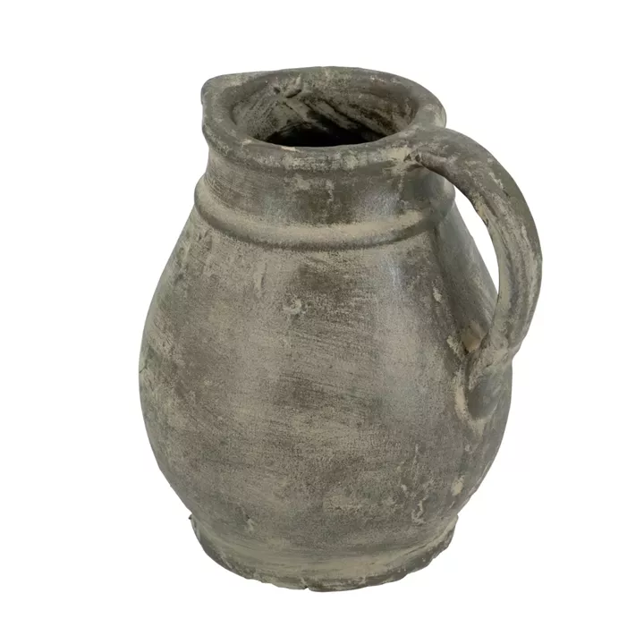 Artekko Antique Βάζο από Τερακότα σε Πράσινη με Μπεζ Αποχρώση (25x25x22.5)cm