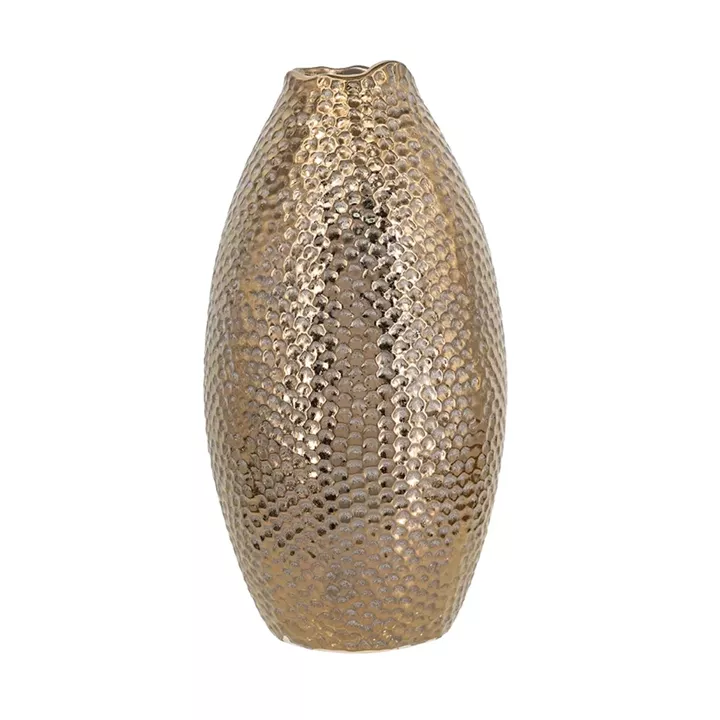 Artekko Lidded Μπρονζέ Κεραμικό Βάζο (18x18x32)cm