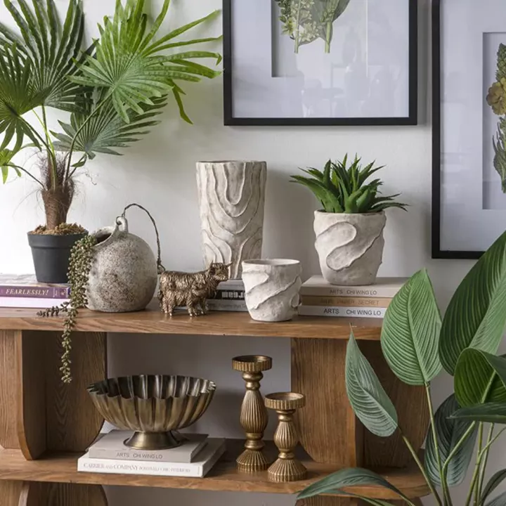 Artekko Antique Κεραμικό Βάζο σε Μπεζ Αποχρώση (19x19x24)cm