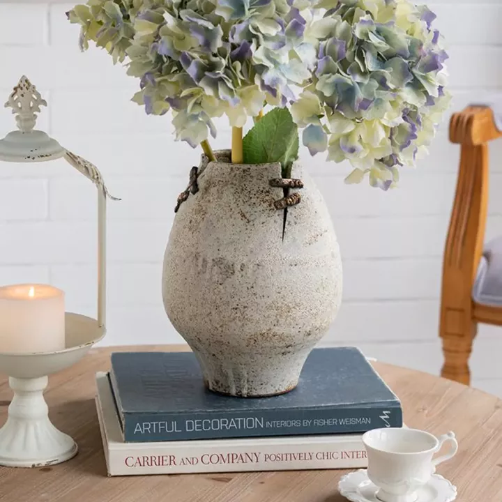 Artekko Antique Κεραμικό Βάζο σε Μπεζ Αποχρώση (19x19x24)cm