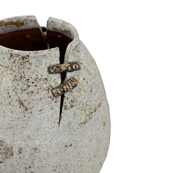 Artekko Antique Κεραμικό Βάζο σε Μπεζ Αποχρώση (19x19x24)cm