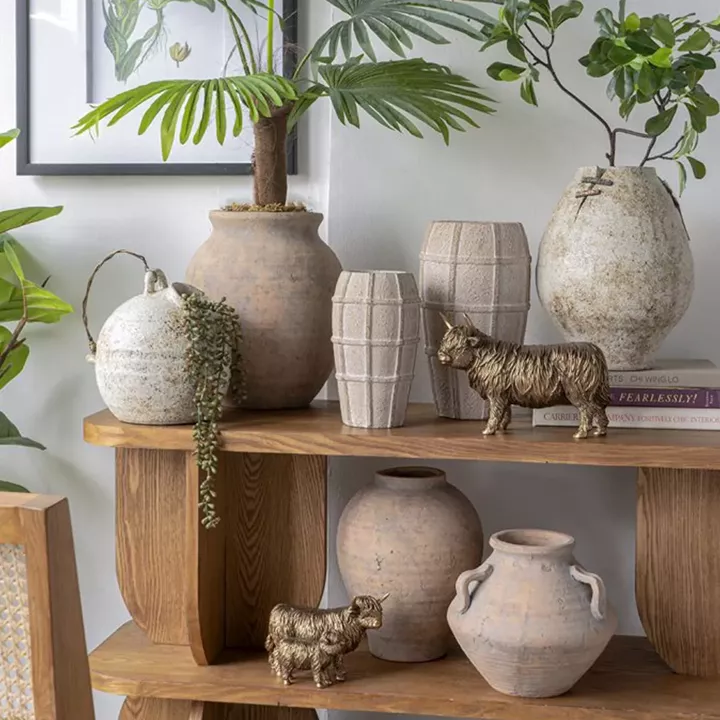 Artekko Antique Κεραμικό Βάζο σε Μπεζ Αποχρώση (24.2x24.2x31.5)cm