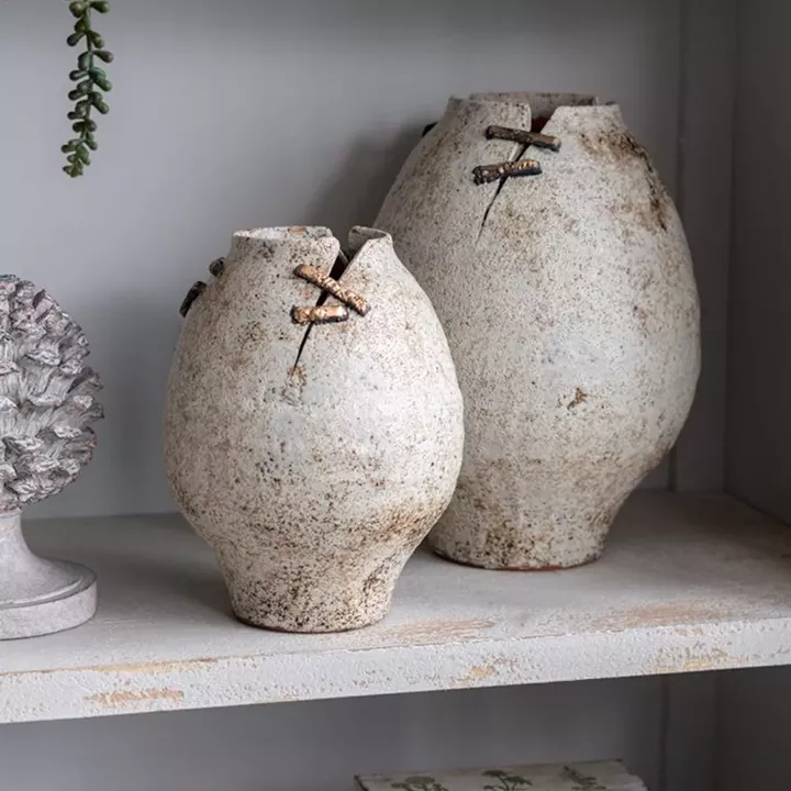 Artekko Antique Κεραμικό Βάζο σε Μπεζ Αποχρώση (24.2x24.2x31.5)cm