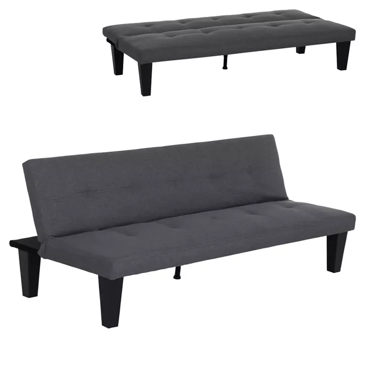 ΚΑΝΑΠΕΣ ΚΡΕΒΑΤΙ 2-ΘΕΣΙΟΣ KORO HM3304.01 ΓΚΡΙ PU ΔΕΡΜΑ 165x75x64Υεκ