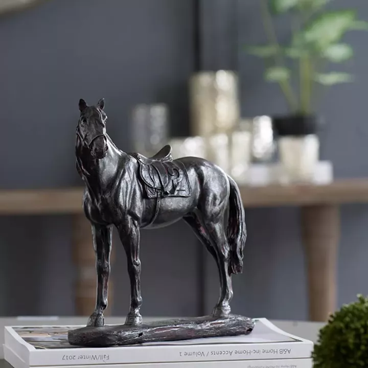 Artekko Horse Καφέ Διακοσμητικό Άλογο Ρητίνης (23.1x10.2x24.1)cm