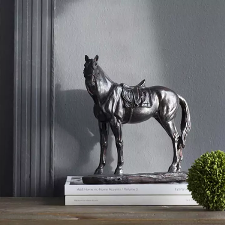 Artekko Horse Καφέ Διακοσμητικό Άλογο Ρητίνης (23.1x10.2x24.1)cm