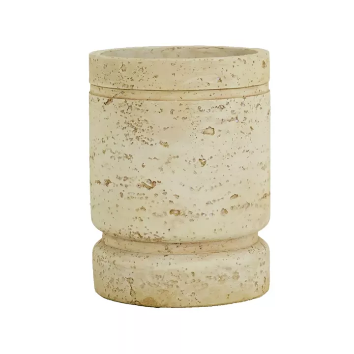 Artekko Planter Μπεζ Τσιμεντένιο Κασπώ (13x13x17.5)cm