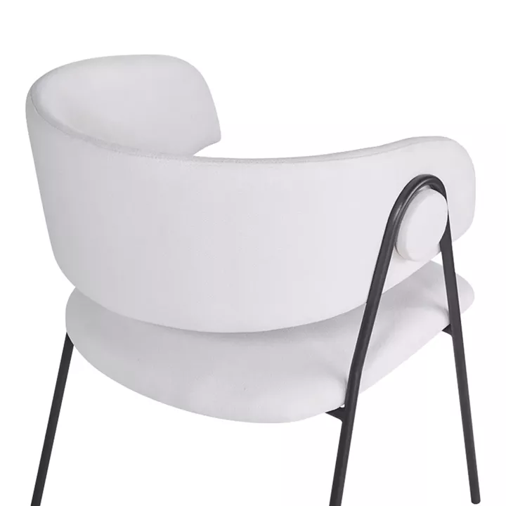 Πολυθρόνα Rachele I pakoworld μπεζ ύφασμα-πόδι μαύρο μέταλλο 52x65x79εκ