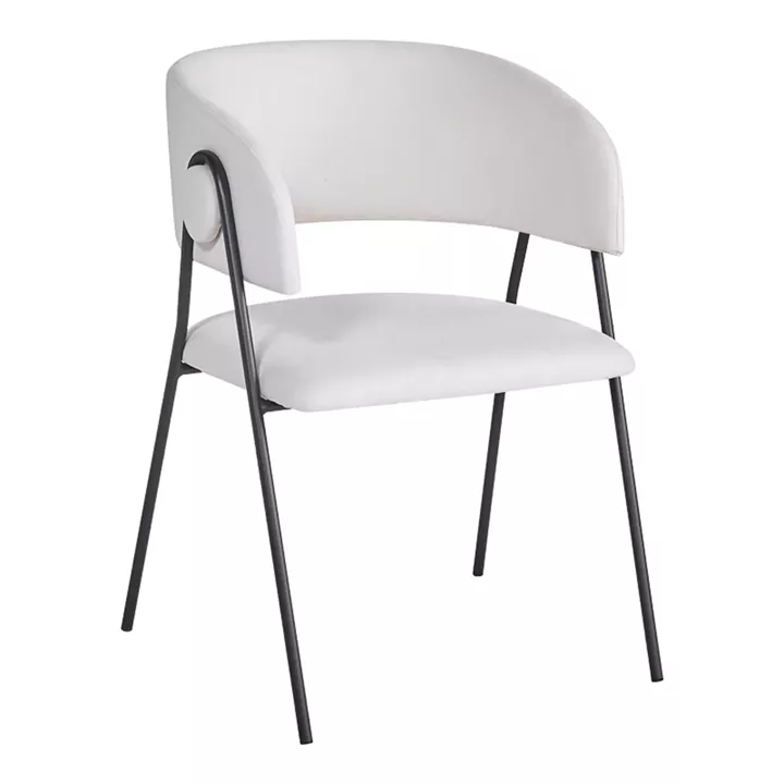 Πολυθρόνα Rachele I pakoworld μπεζ ύφασμα-πόδι μαύρο μέταλλο 52x65x79εκ