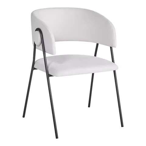 Πολυθρόνα Rachele I pakoworld μπεζ ύφασμα-πόδι μαύρο μέταλλο 52x65x79εκ