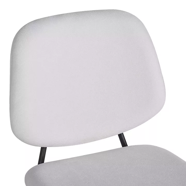 Καρέκλα Pietro I pakoworld μπεζ ύφασμα-πόδι μαύρο μέταλλο 45x55x82.5εκ