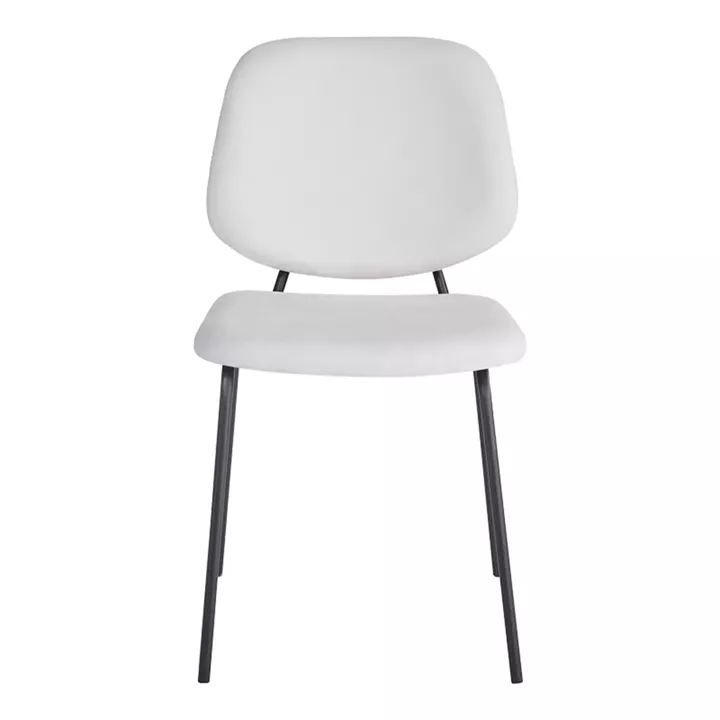 Καρέκλα Pietro I pakoworld μπεζ ύφασμα-πόδι μαύρο μέταλλο 45x55x82.5εκ