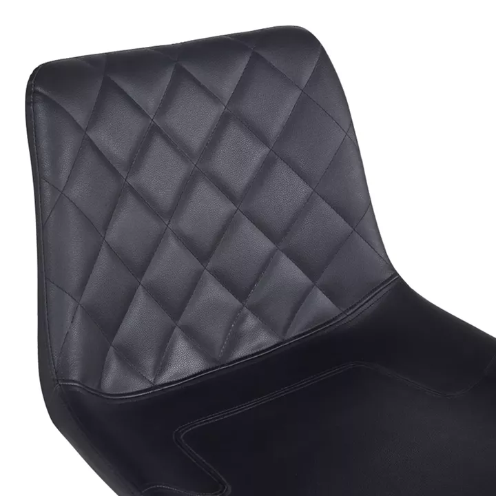 Σκαμπό μπαρ Libra pakoworld pu-μέταλλο σε μαύρη απόχρωση 49x55x115εκ