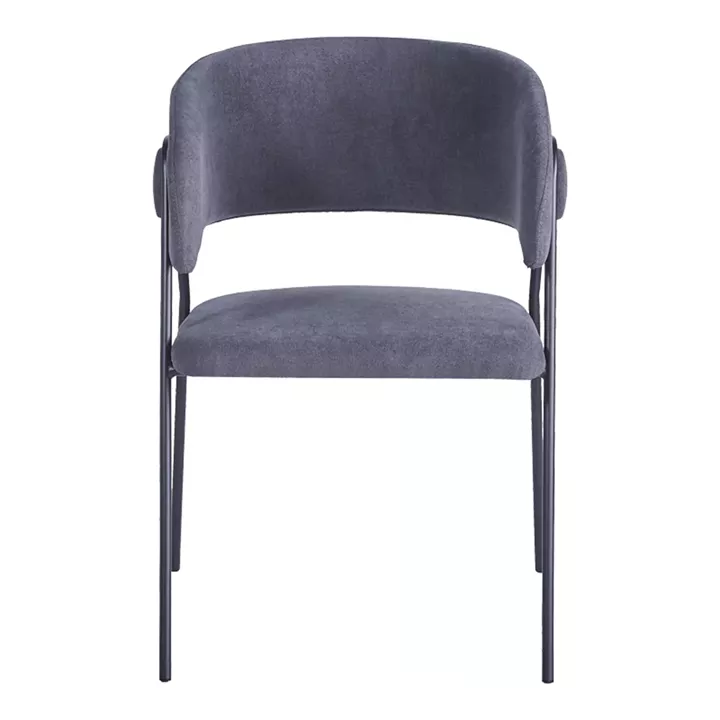 Πολυθρόνα Rachele I pakoworld ανθρακί ύφασμα-πόδι μαύρο μέταλλο 52x65x79εκ