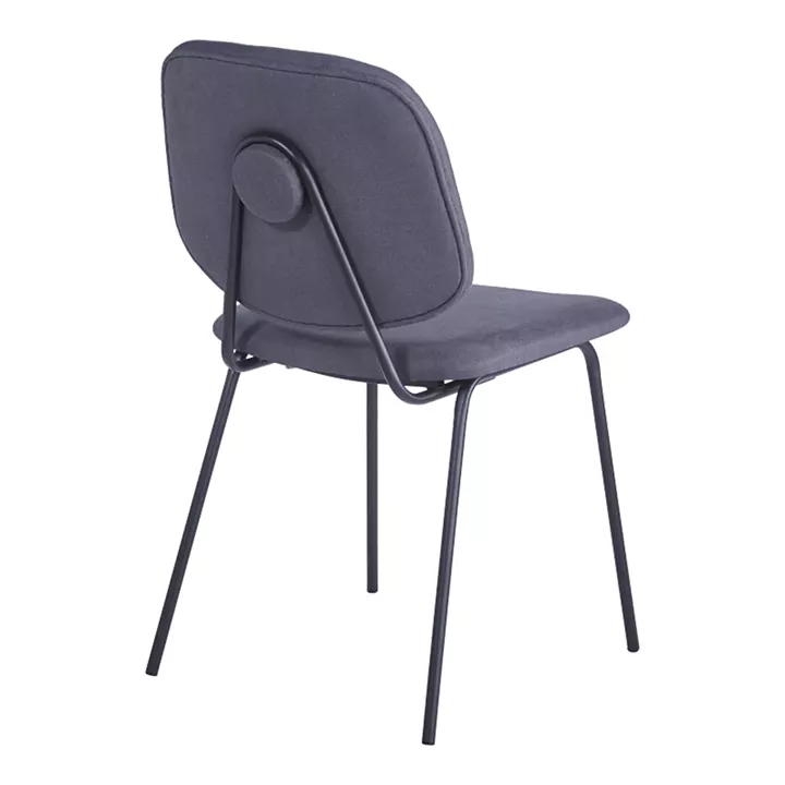 Καρέκλα Pietro I pakoworld ανθρακί ύφασμα-πόδι μαύρο μέταλλο 45x55x82.5εκ