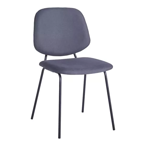 Καρέκλα Pietro I pakoworld ανθρακί ύφασμα-πόδι μαύρο μέταλλο 45x55x82.5εκ