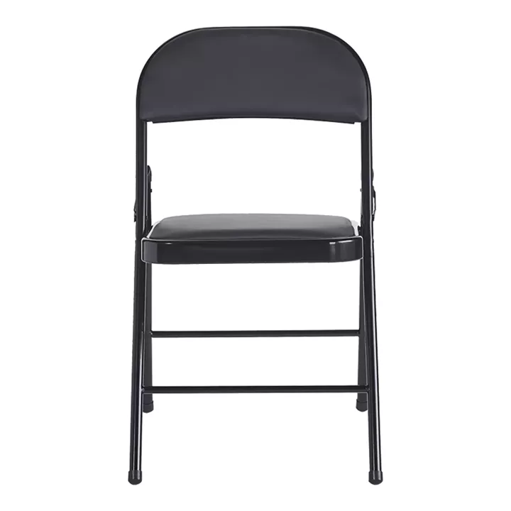 Καρέκλα Niro pakoworld πτυσσόμενη pu-μέταλλο σε μαύρη απόχρωση 46x46x79εκ