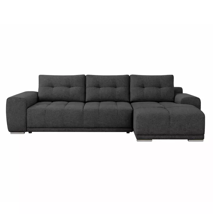 RIGHT CORNER SOFABED COMFYRA HM3336.01R GREY FABRIC 270x181x75Hcm.