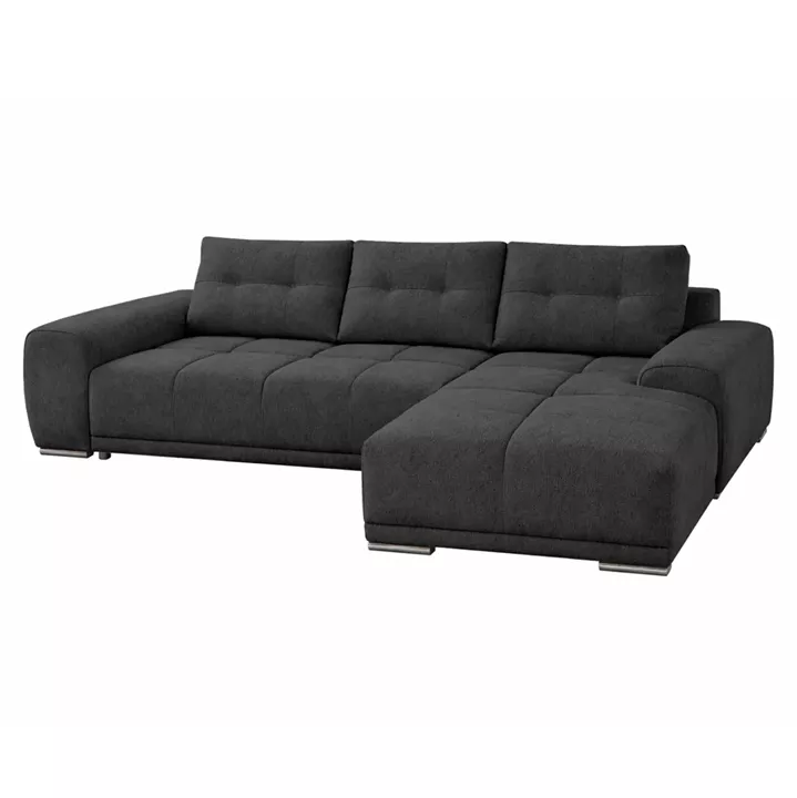 RIGHT CORNER SOFABED COMFYRA HM3336.01R GREY FABRIC 270x181x75Hcm.