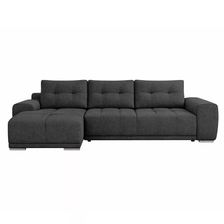 LEFT CORNER SOFABED COMFYRA HM3336.01L GREY FABRIC 270x181x75Hcm.