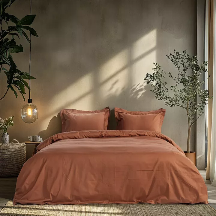 Beauty Home Σετ σεντόνια διπλά Art 1700 Harmony 200x270 Μόκα