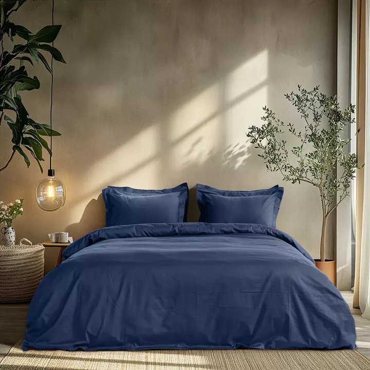 Beauty Home Σετ σεντόνια διπλά Art 1700 Harmony 200x270 Μπλε