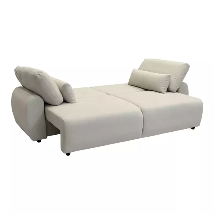 Kαναπές-κρεβάτι τριθέσιος Hungie pakoworld υφασμα μπεζ 250x92x89εκ