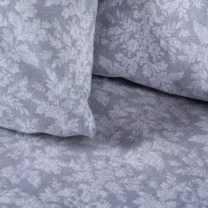 Beauty Home Σετ σεντόνια φανελένια υπέρδιπλα με λάστιχο Flame Art 12631 170x200+32 Γκρι