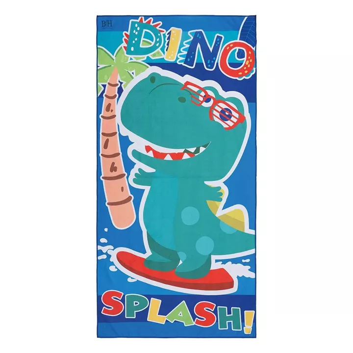 Beauty Home Πετσέτα θαλάσσης διπλής όψης παιδική Microfiber Αrt 2263 Μπλε